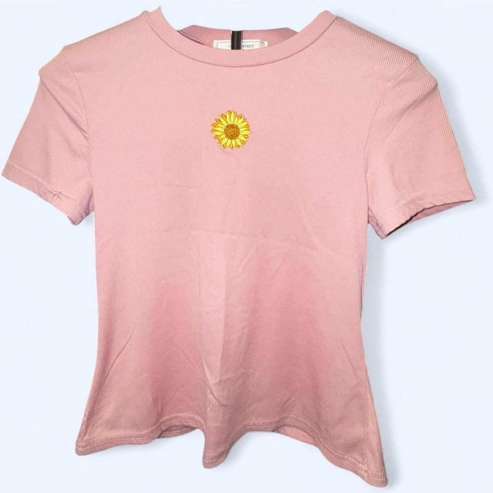 Pink Fitted Short Sleeve T-Shirt